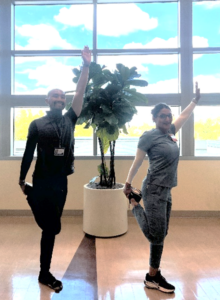 Standing Quad and Shoulder Stretch