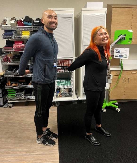 standing shoulder stretch