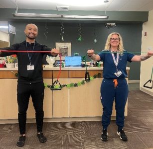 Standing Band Pull Apart